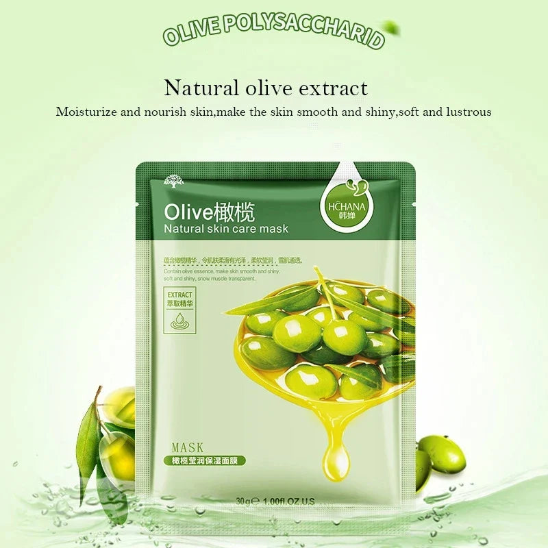 30pcs Natural Plant Facial Masks - Moisturizing, Oil Control & Anti-Aging