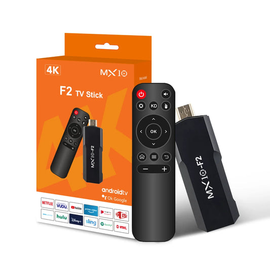 TV Stick MX10 F2 Android 2024 4K with Bluetooth and WiFi