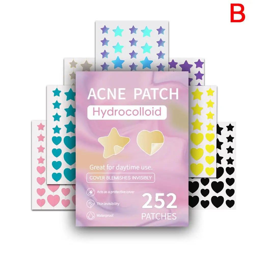 Colorful Star Pimple Patch - Invisible Acne Removal & Skin Care Stickers