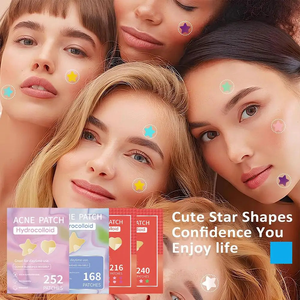 Colorful Star Pimple Patch - Invisible Acne Removal & Skin Care Stickers