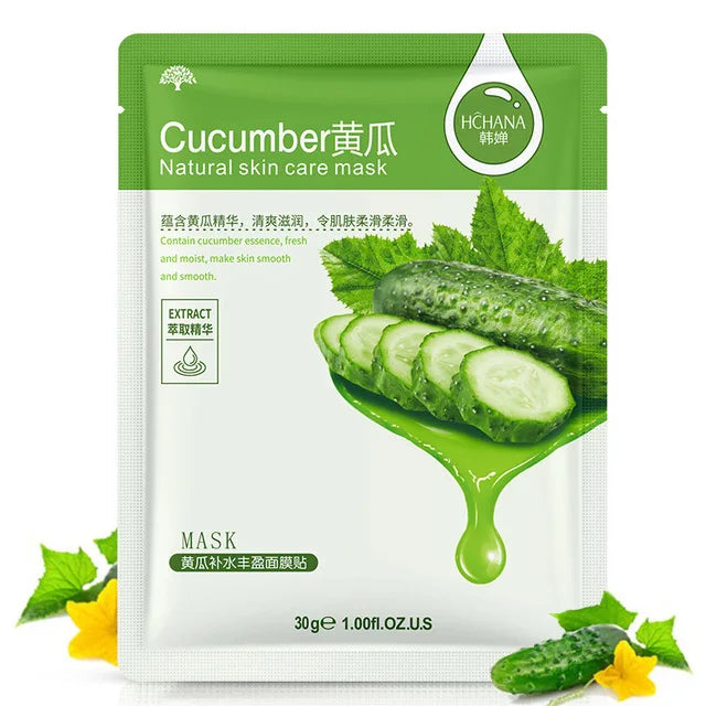 30pcs Natural Plant Facial Masks - Moisturizing, Oil Control & Anti-Aging