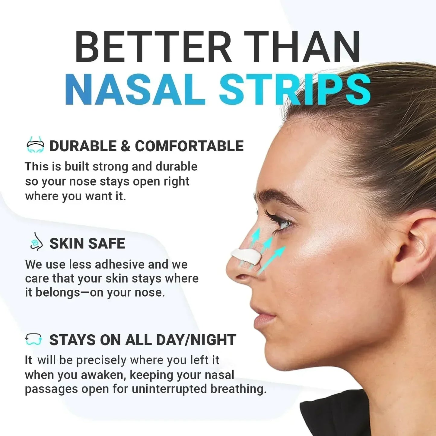 MINISO Magnetic Nasal Dilator Anti-Snoring Device – Enhance Breathing & Sleep