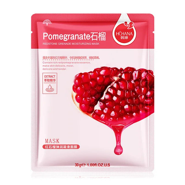 30pcs Natural Plant Facial Masks - Moisturizing, Oil Control & Anti-Aging