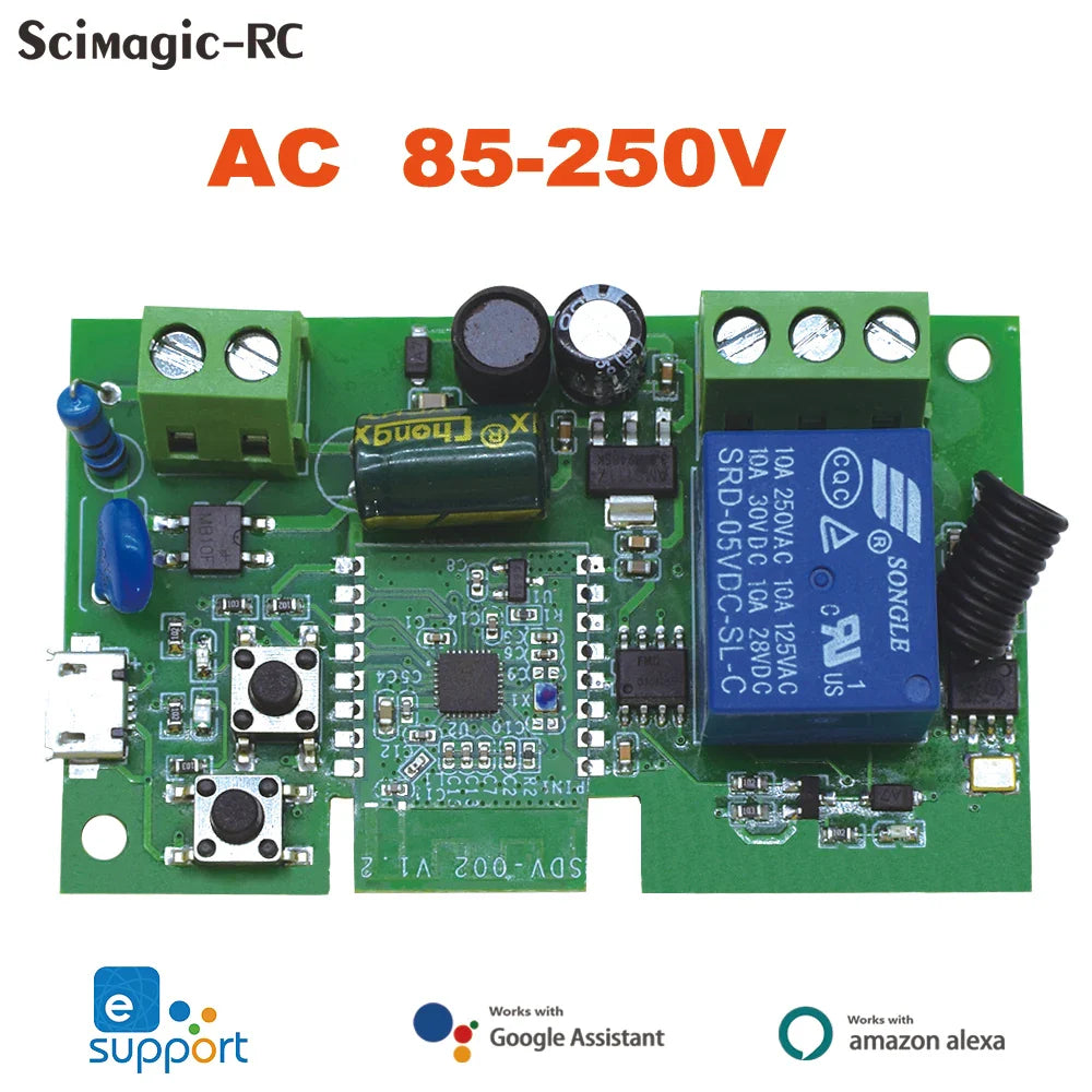 Smart WiFi Garage Door Opener Controller with Voice Control