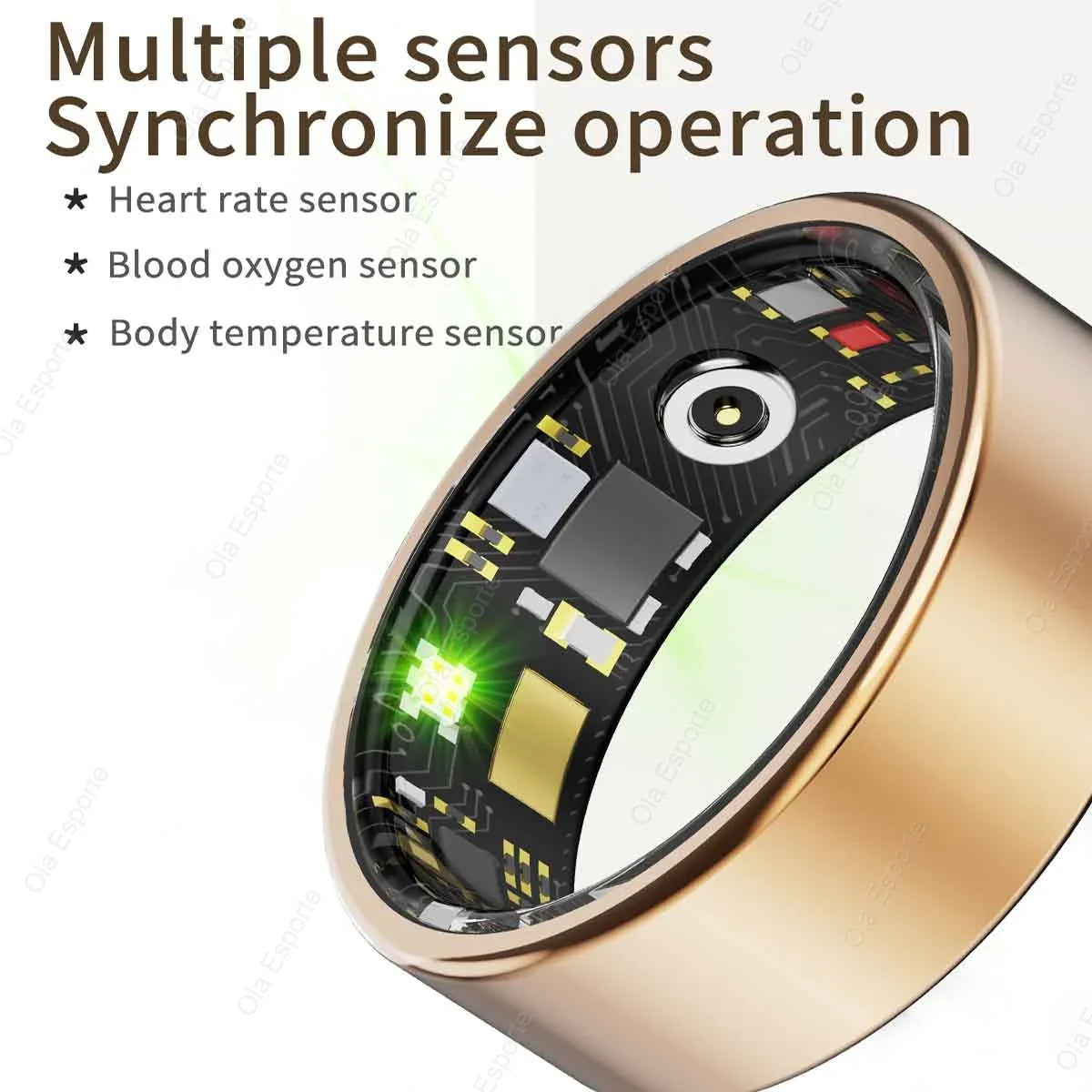 Smart Ring with Heart Rate, Sleep Monitoring & Multiple Sports Modes - Waterproof Fitness Ring
