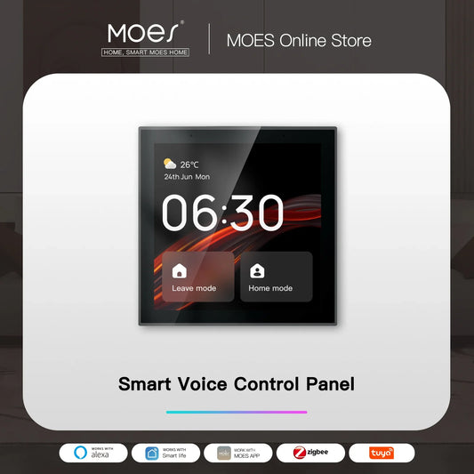 Tuya WiFi Smart Touch Screen Control Panel with Voice and ZigBee Integration