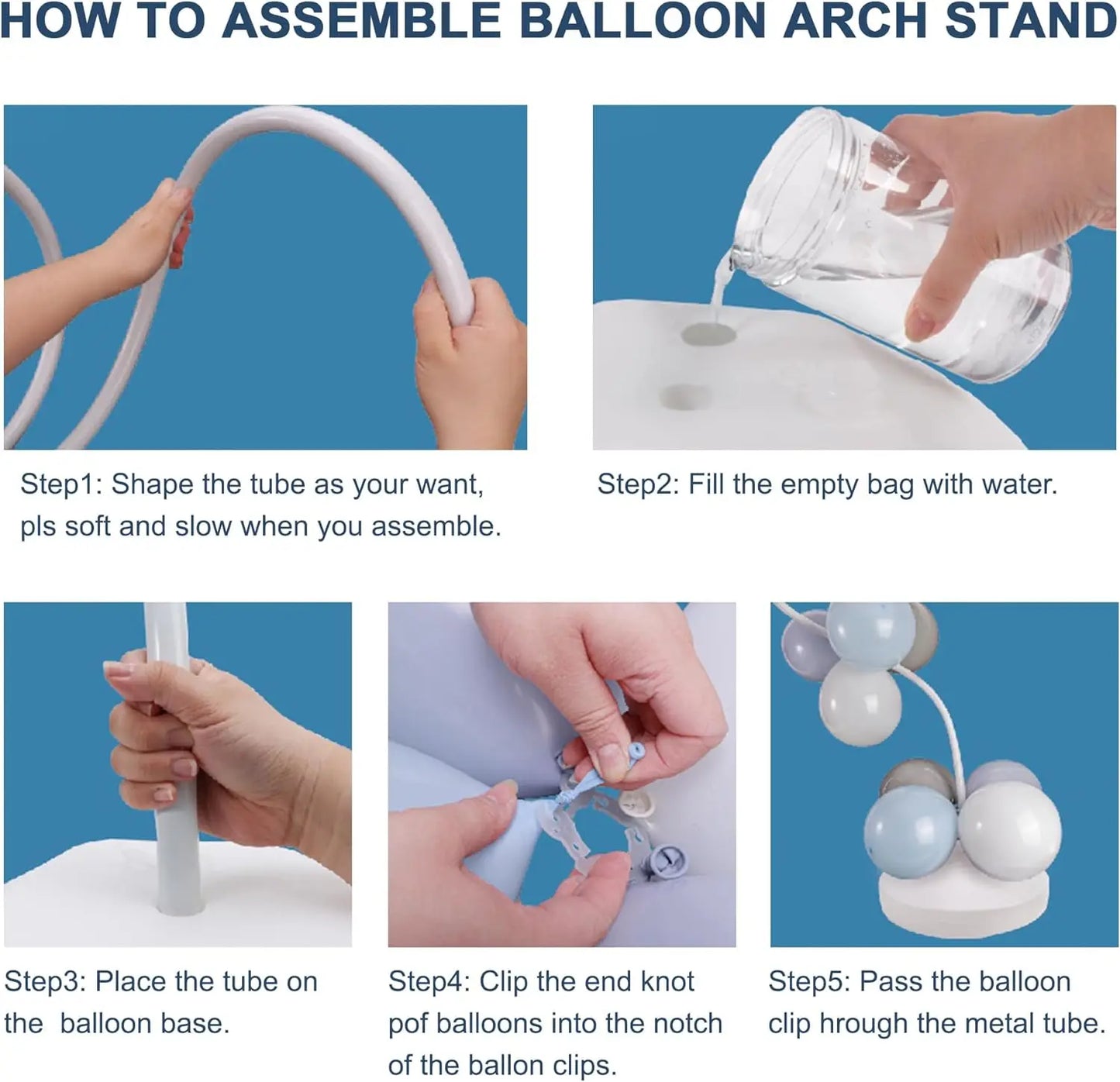 Balloon Stand Arch - Flexible Balloon Column for Weddings, Parties, & Events - 2.8M/1.9M