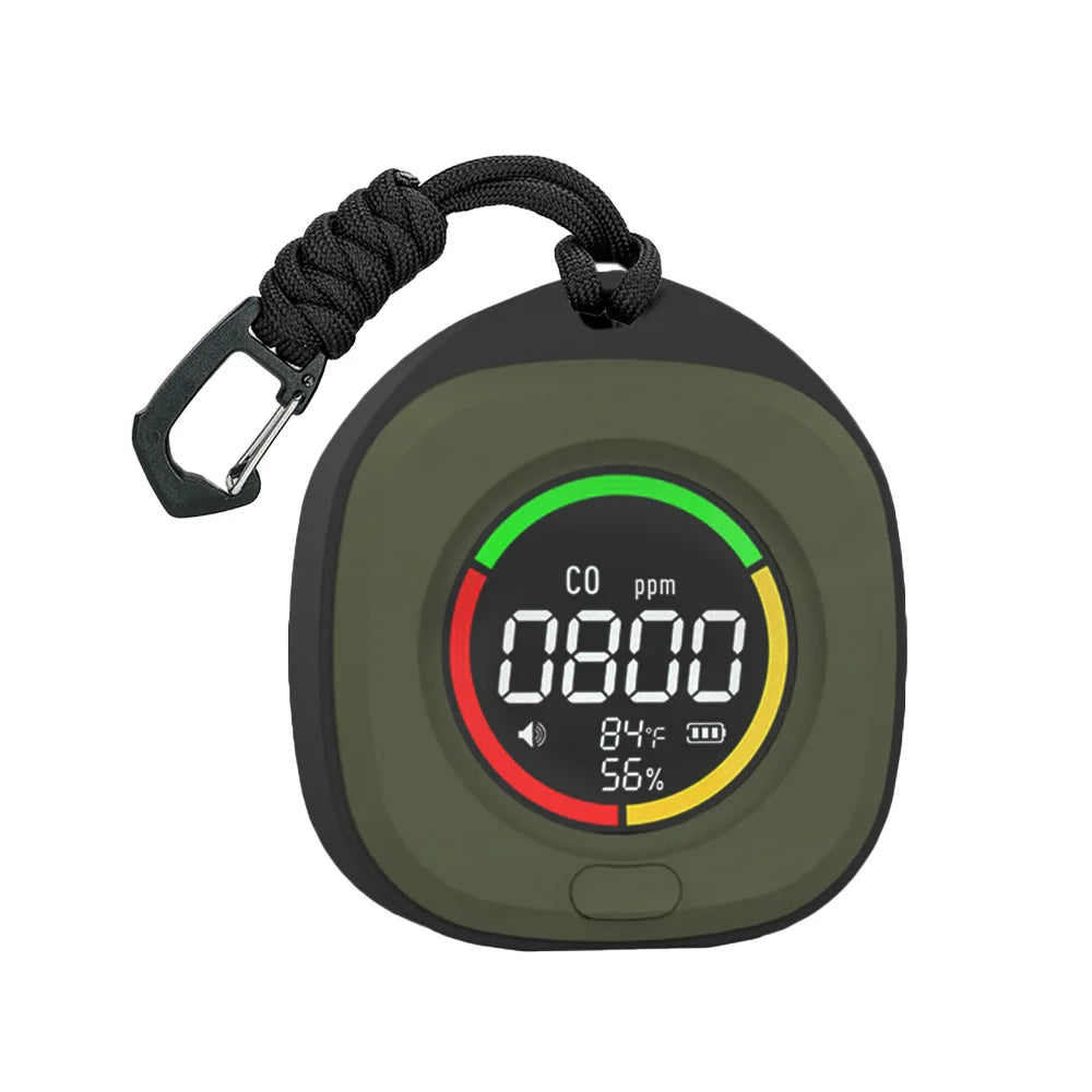 4-in-1 Carbon Monoxide Detector Accurate detection LED Screen Portable Travel Rechargeable CO and CO2 Detector with alarm sound