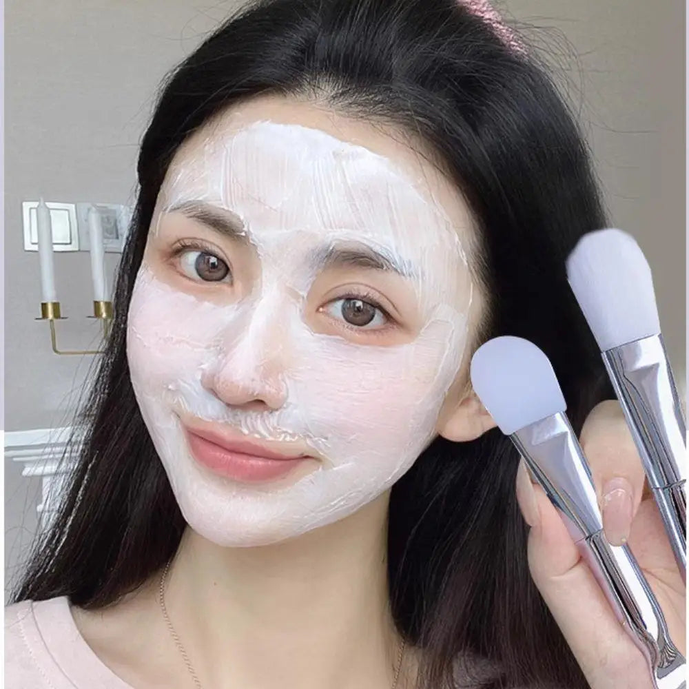 Double-Ended Silicone Face Mask Brush - Perfect for Foundation & Concealer