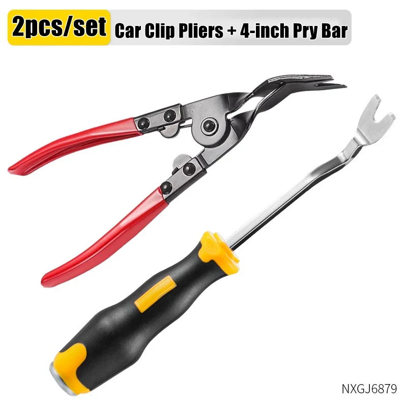 Auto Clip Pliers Car Fastener Trim Rivet Removal Tool Kit for Door Panel & Upholstery