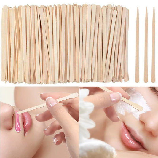 200/400pcs Waxing Sticks for Smooth Face & Body Hair Removal - Disposable Wooden Applicators