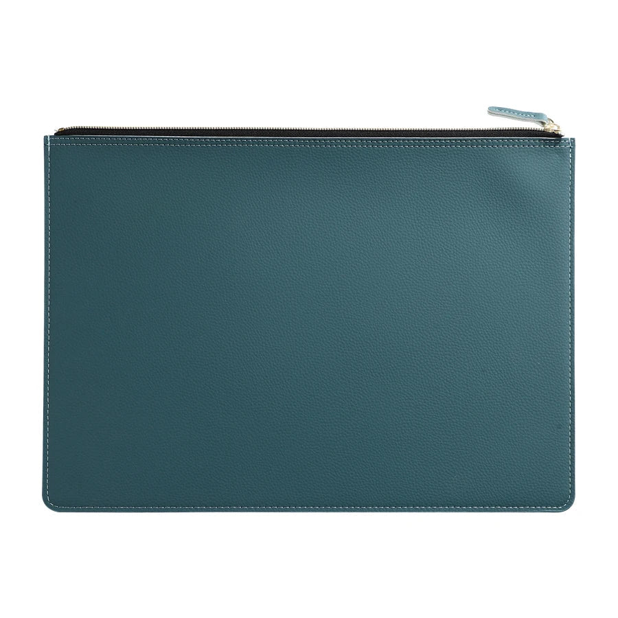 Premium Leather A4 Document Organizer & Business Portfolio with Zipper