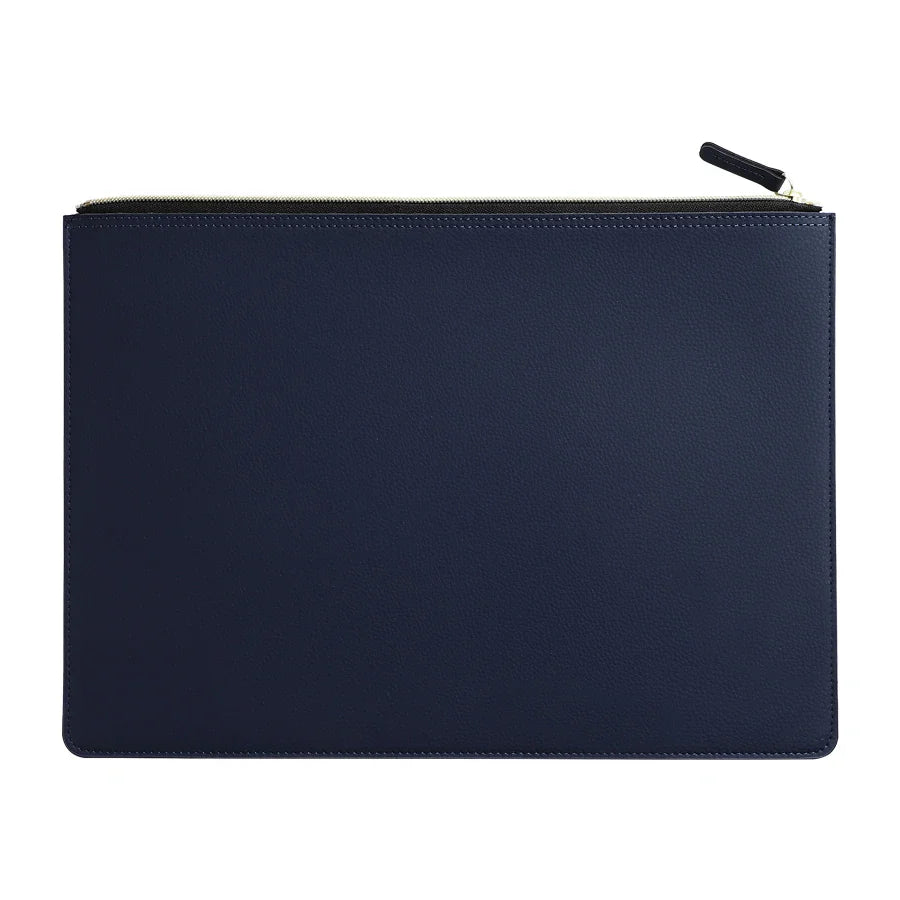 Premium Leather A4 Document Organizer & Business Portfolio with Zipper