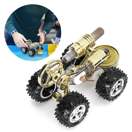 Stirling Engine Model Car - Educational Toy for Science Enthusiasts