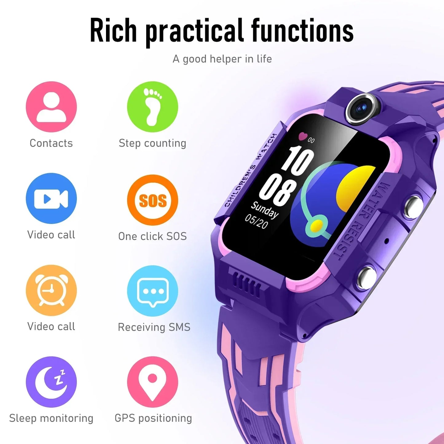 4G Kids Smart Watch with GPS & Video Call | IP67 Waterproof Tracker