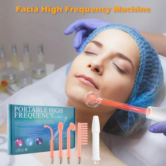 4 In 1 Electric Facial Wand for Acne & Skin Tightening - High Frequency Therapy