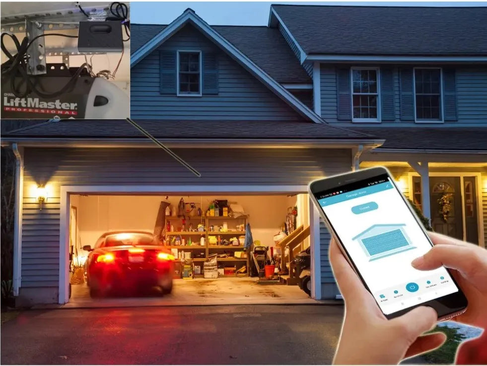 Smart Garage Door Opener with Mobile & Voice Control