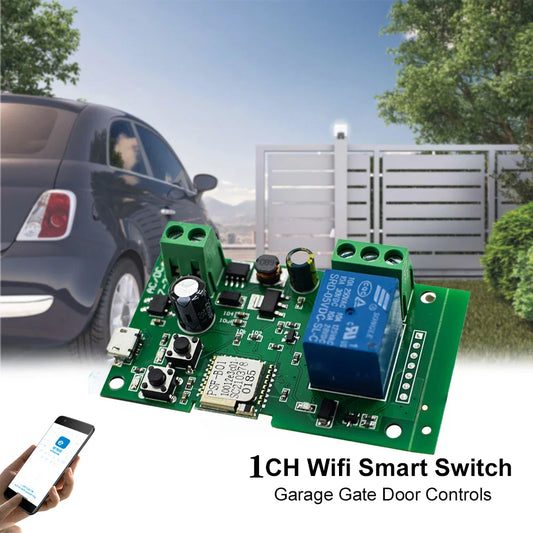 Smart WiFi Garage Door Opener Controller with Voice Control