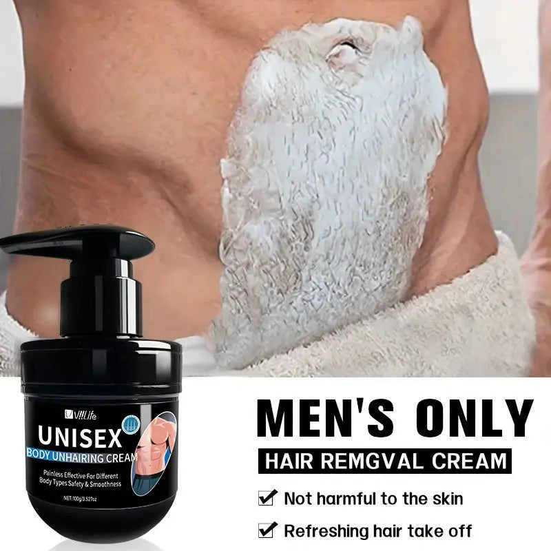 Viilife Men's Painless Hair Removal Cream - Smooth & Nourishing