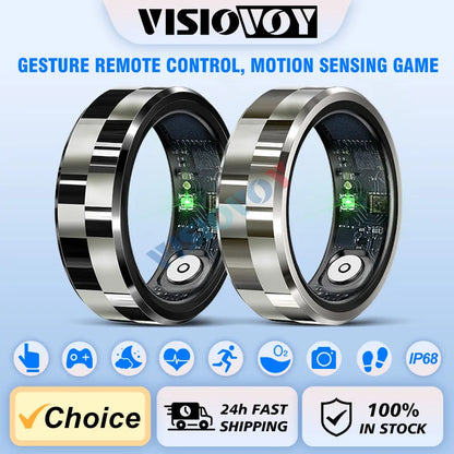 Visiovoy Smart Ring with NFC, Health & Sleep Monitor, 5ATM Water Resistant, Multi-Sport Mode