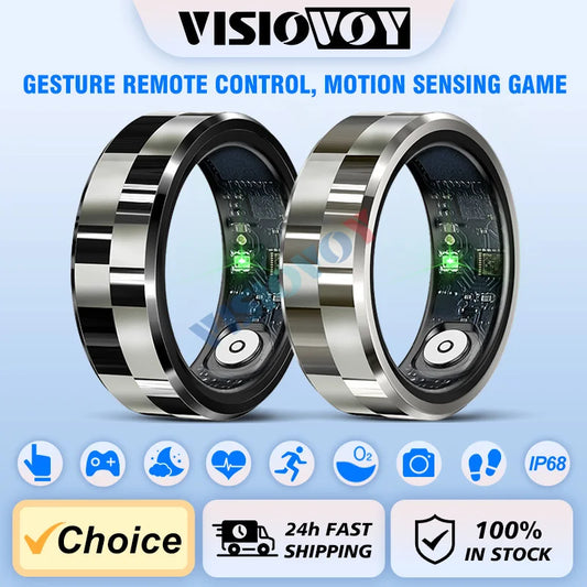 Visiovoy Smart Ring with NFC, Health & Sleep Monitor, 5ATM Water Resistant, Multi-Sport Mode