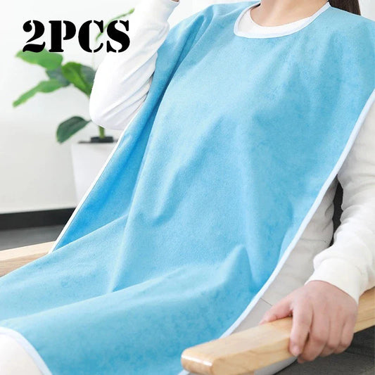 Adjustable Adult Bibs - Machine Washable, Prevents Spills & Drooling, Ideal for Elderly