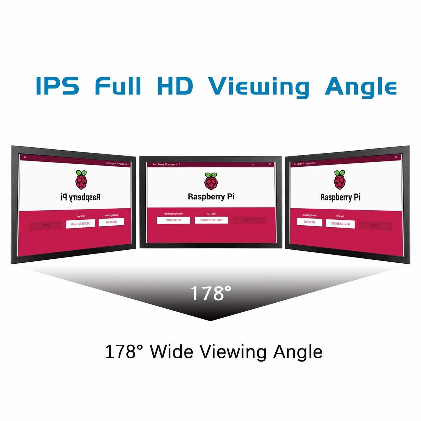 Raspberry Pi 7 Inch IPS Screen - 1024x600 HD HDMI Portable Monitor