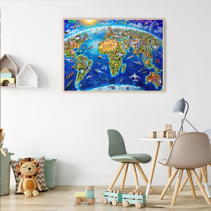 1000pcs World Landmarks Jigsaw Puzzle - Large Educational Puzzle for Adults & Teens