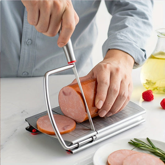 Stainless Steel Cheese and Butter Cutter with Measurements – Heavy Duty Kitchen Gadget