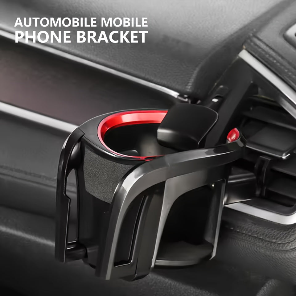 Universal 2-in-1 Car Air Vent Cup Holder & Phone Mount for Smartphones and Drinks