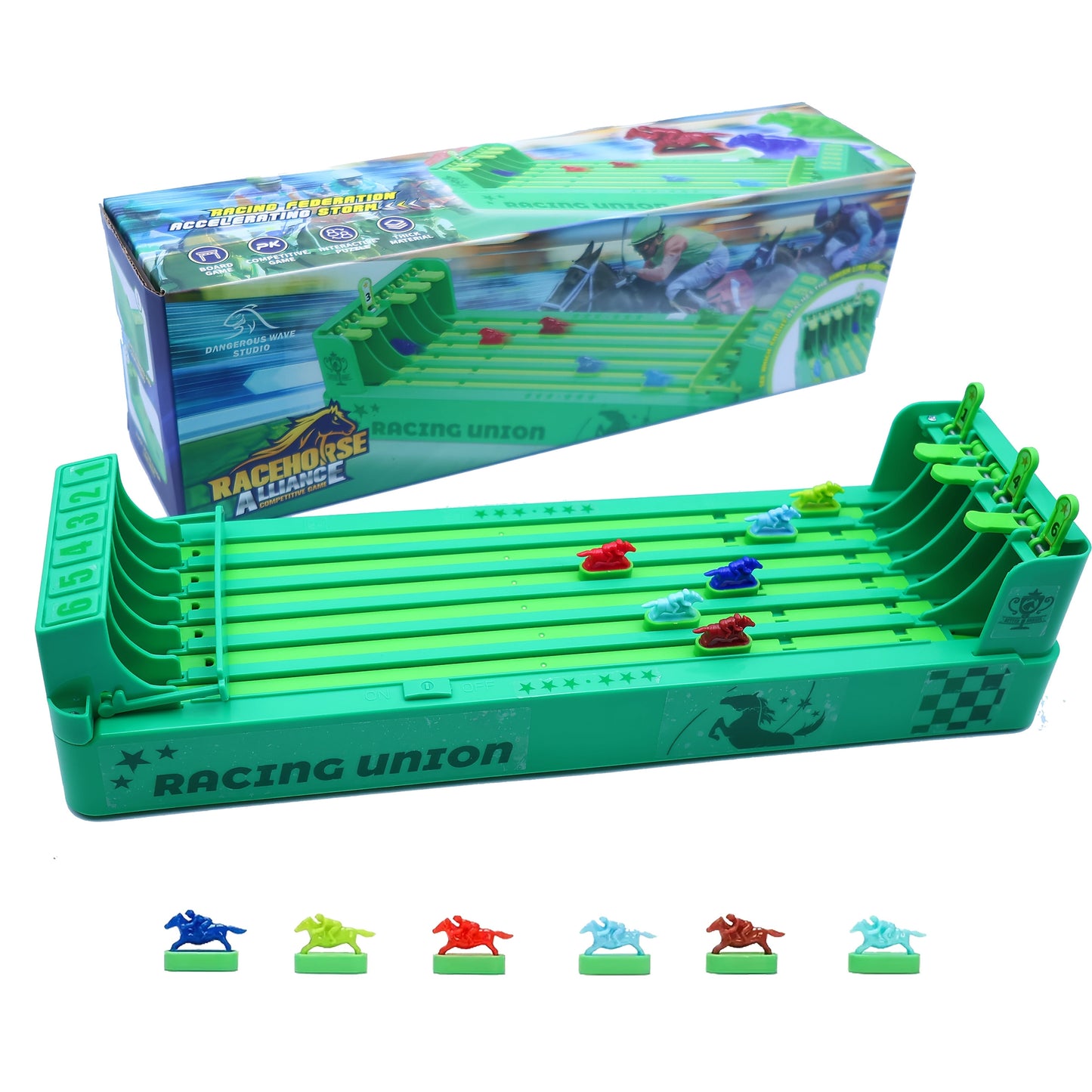 Racing Union Six-Horse Track Game - Exciting Family Fun & Perfect Holiday Gift