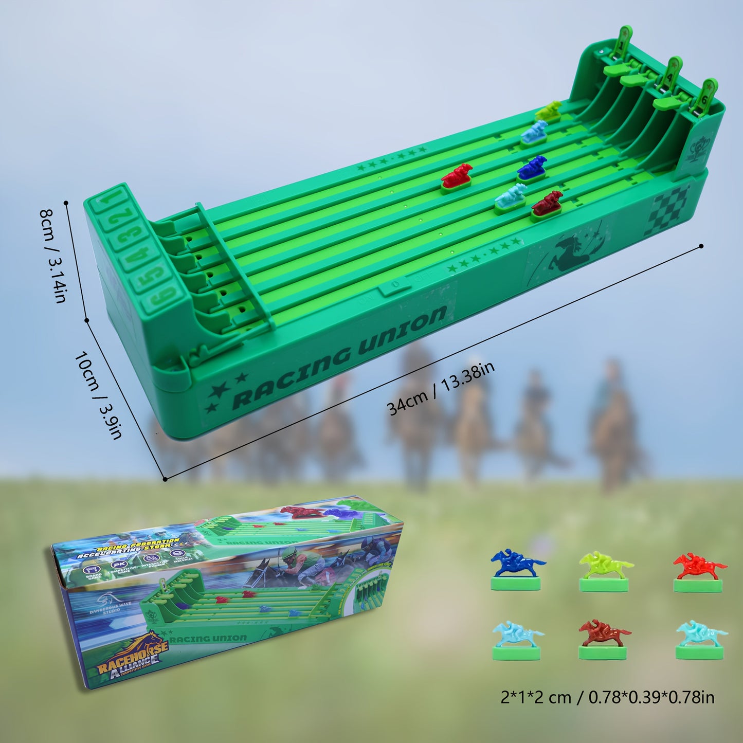 Racing Union Six-Horse Track Game - Exciting Family Fun & Perfect Holiday Gift