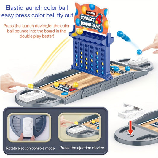 4-in-1 Connect Board Game - Perfect Family Fun, Educational Toy for Kids, Party Favor & Holiday Gift