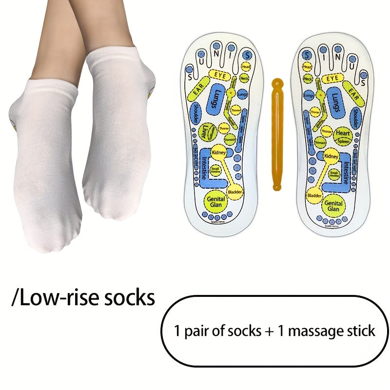 Acupressure Massage Socks with Trigger Point & Massage Tool - Perfect Reflexology Gift
