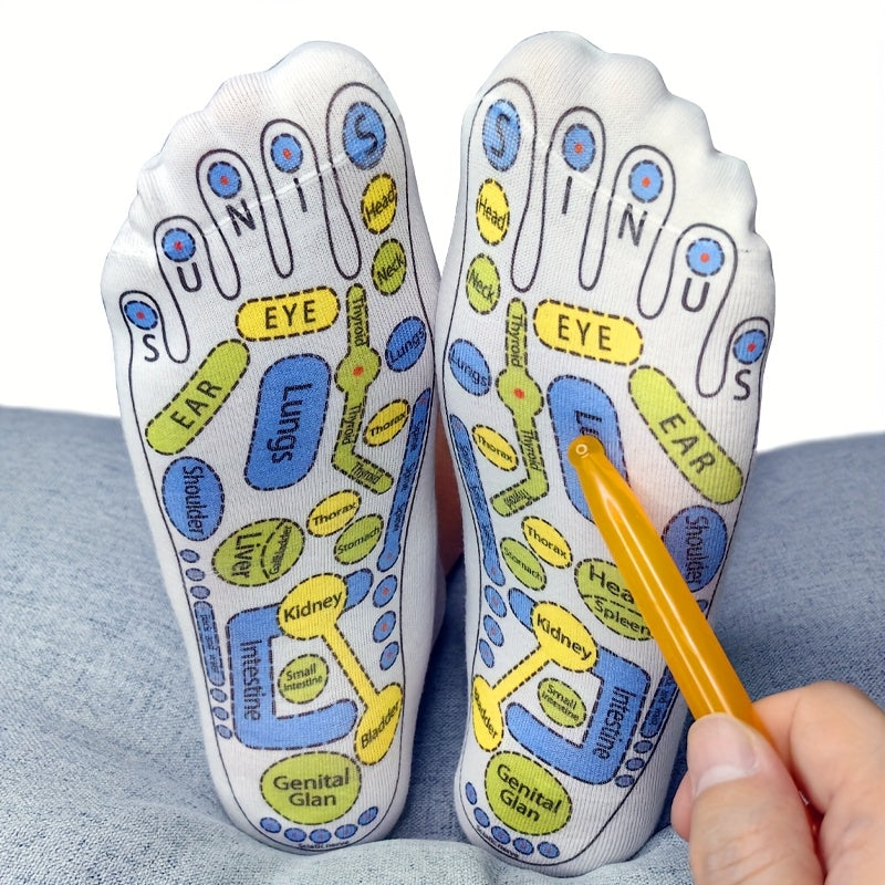 Acupressure Massage Socks with Trigger Point & Massage Tool - Perfect Reflexology Gift