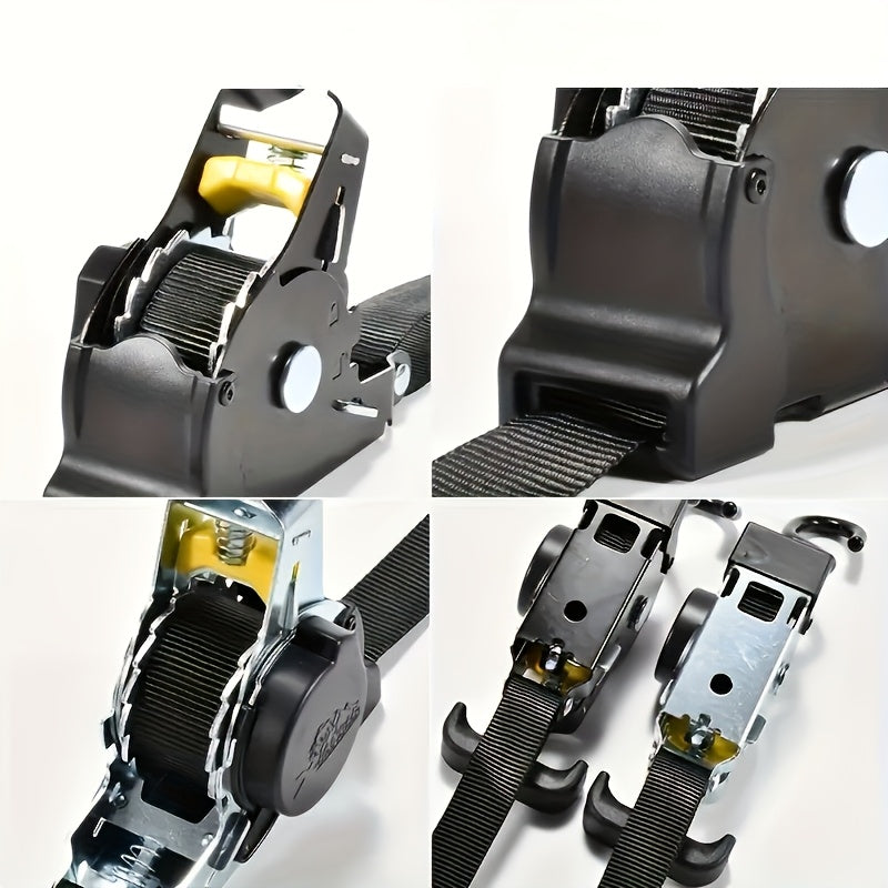 Heavy-Duty Aluminum Strap - Automatic Retractable 3.3m, 680KG Strength with Yellow Buckle