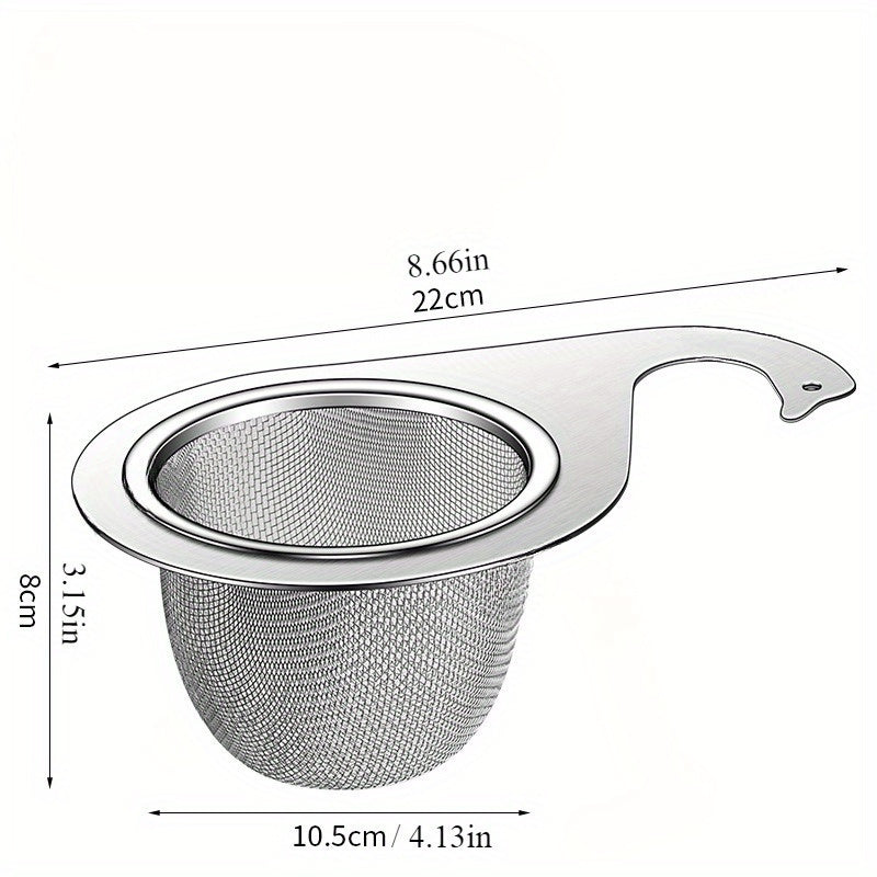Premium Stainless Steel Sink Strainer Basket with Easy-Grip Handle - Over-the-Sink Drain Filter for Efficient Kitchen Use