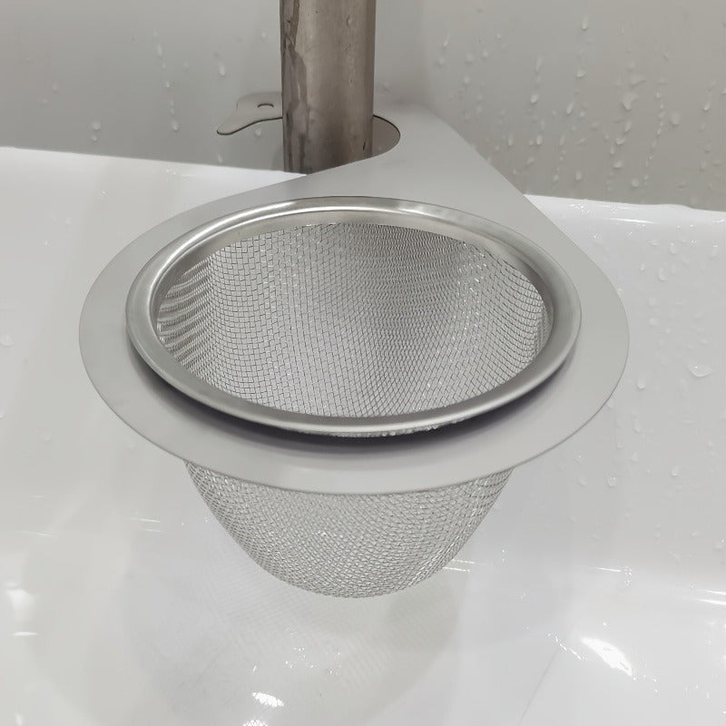 Premium Stainless Steel Sink Strainer Basket with Easy-Grip Handle - Over-the-Sink Drain Filter for Efficient Kitchen Use