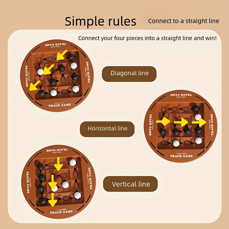Logic Chess Track Game - Fun & Educational 2 Player Board Game Set for Kids & Adults