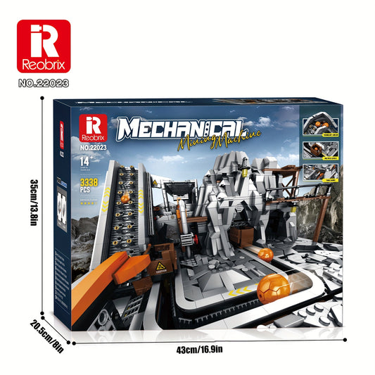 3338pcs Mine Mining Engineering Building Block Model - Creative Engineering Toy