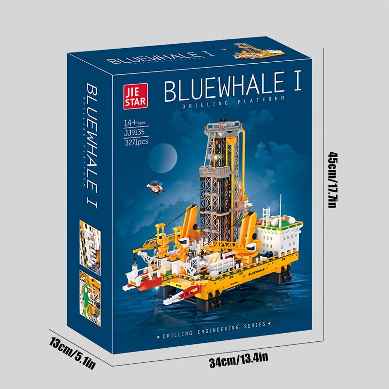 3271pcs Drilling Platform Assembly Building Blocks - Perfect for Adults & Gifts