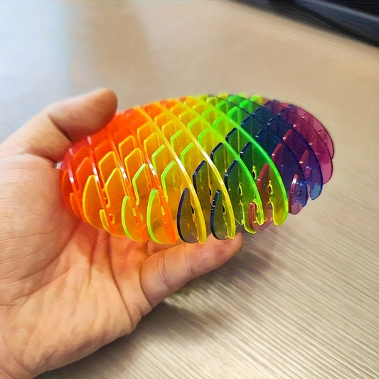 Colorful Stretchy Worm Fidget Toy - Vibrant Rainbow Colors for Relaxation and Focus