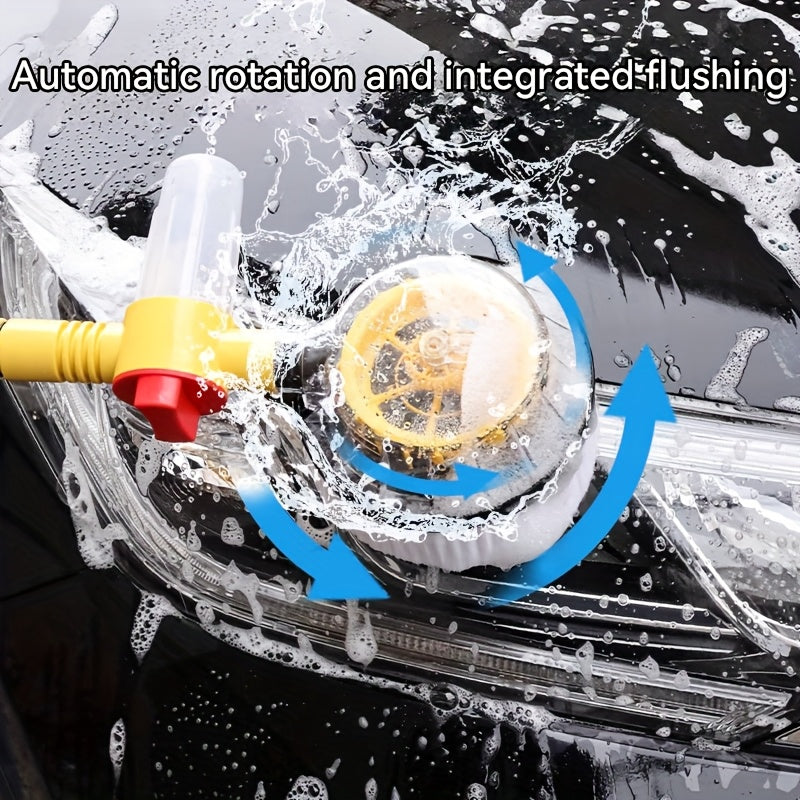 360° Rotating Car Wash Brush Kit with Soap Dispenser - Versatile Microfiber Cleaning for Vehicles, Yard, and Pets