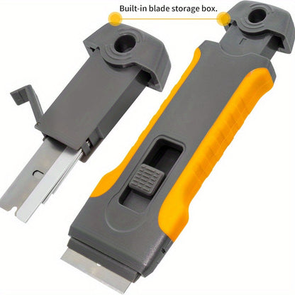 10-Blade Adhesive Removal Scraper Tool with Tail - Versatile Glass & Surface Cleaner
