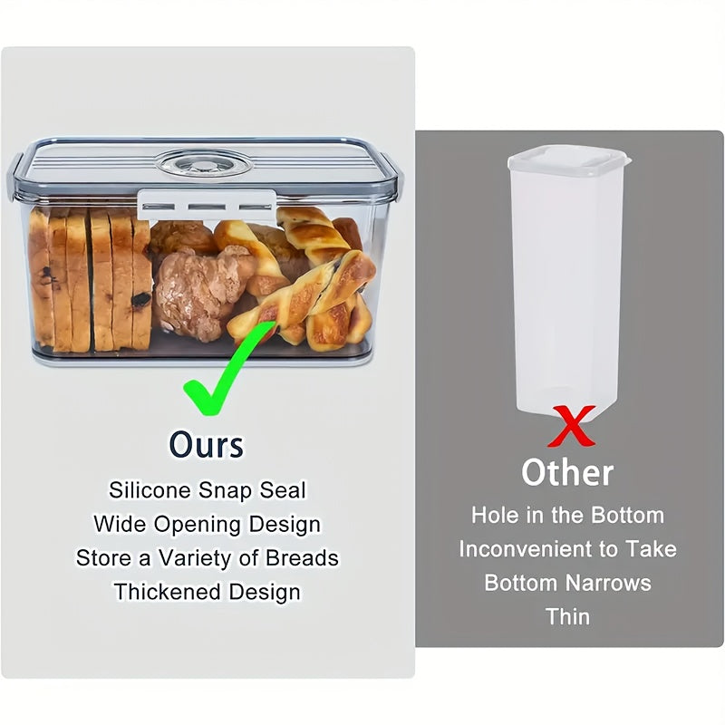 Airtight Bread Box - Leak-Proof Container for Freshness & Space Efficiency