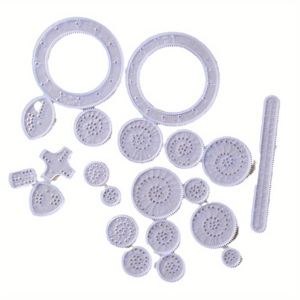 44pcs Creative Spirograph Ruler Kit - DIY Geometric Patterns Drawing Tool for Art Enthusiasts