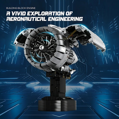 1813pcs Aeronautical Turbofan Engines Block Model - Perfect Gift for Christmas & Halloween